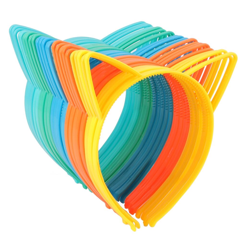 2053 24Pcs Cat Ears Headbands Plastic Taylor Party Decorations Kitty